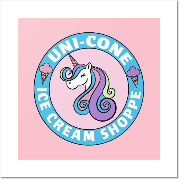 Uni-Cone Ice Cream Shoppe Wall Art by Mike Ralph Creative